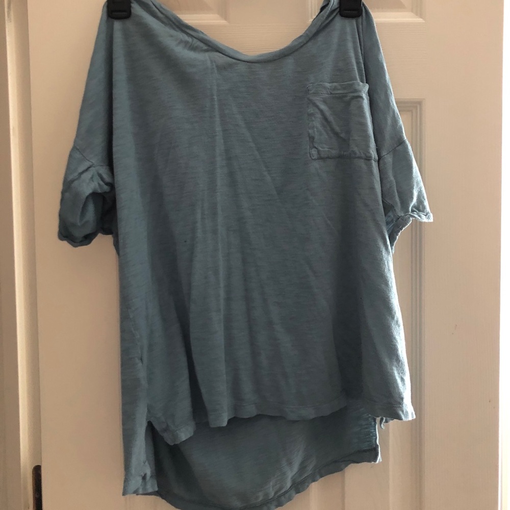 Blue Pocket Tee